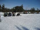 Skidoing along Lake Winnipeg Manitoba